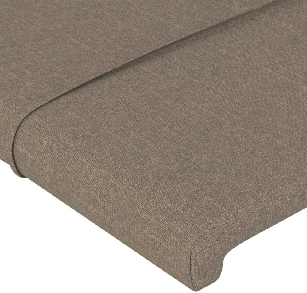 Galvūgalis su LED, taupe spalvos, 93x16x118/128cm, audinys
