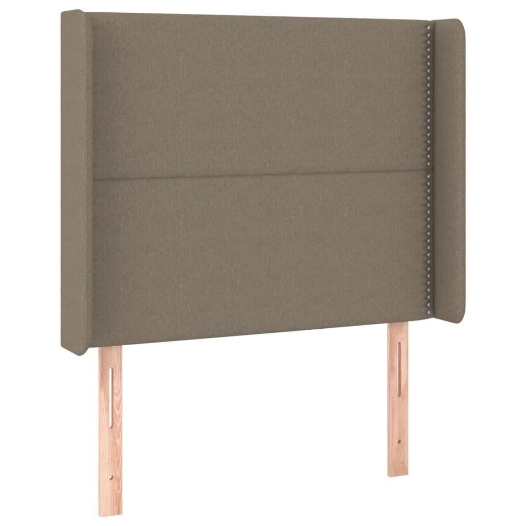 Galvūgalis su LED, taupe spalvos, 93x16x118/128cm, audinys
