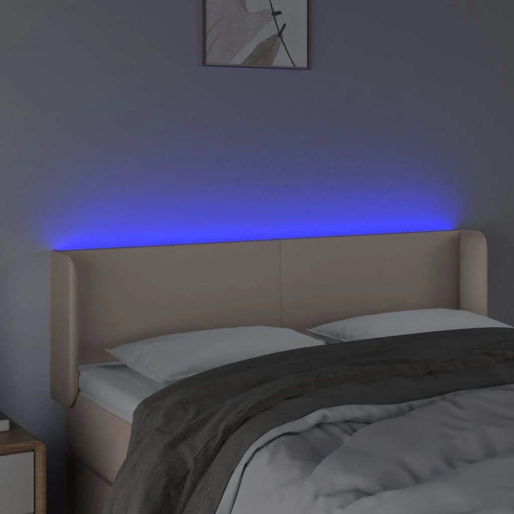 Galvūgalis su LED,kapučino spalvos, 147x16x78/88cm