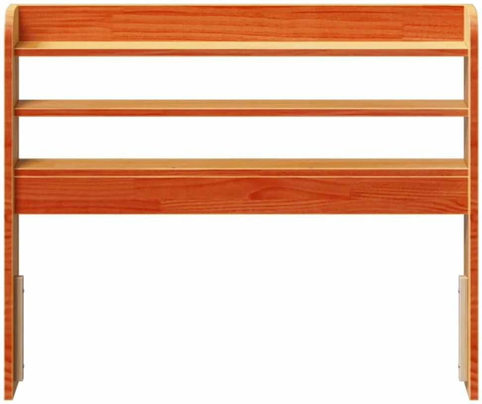 Galvūgalis su lentynomis, rudos, 100cm, pušies medienos masyvas