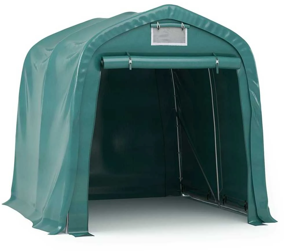 Garažas-palapinė, žalios spalvos, 1,6x2,4m, PVC (310022+310023)