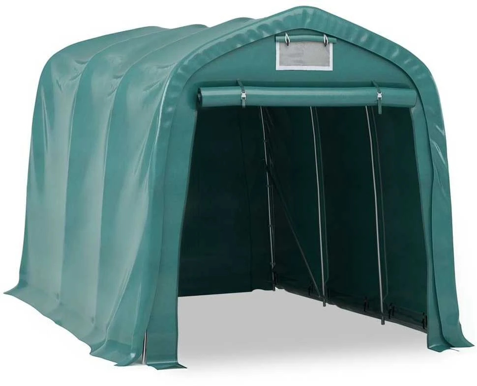 Garažas-palapinė, žalios spalvos, 2,4x3,6m, PVC (310026+310027)