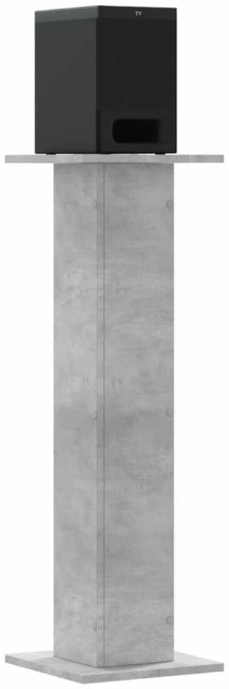 Garsiakalbių stovai, 2vnt., betono pilki, 30x30x95cm, mediena