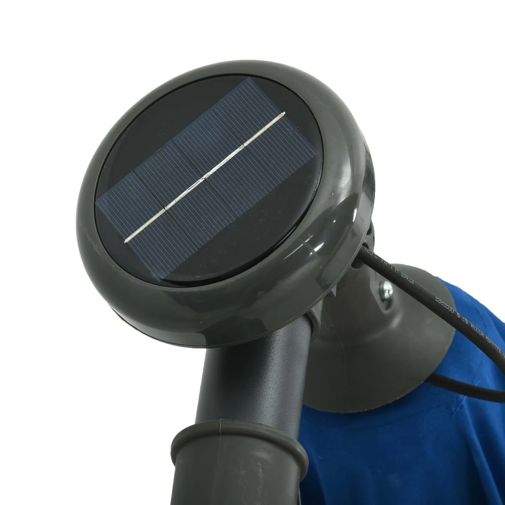 Gembinis skėtis su LED ir plieniniu stulpu, mėlynas, 300cm