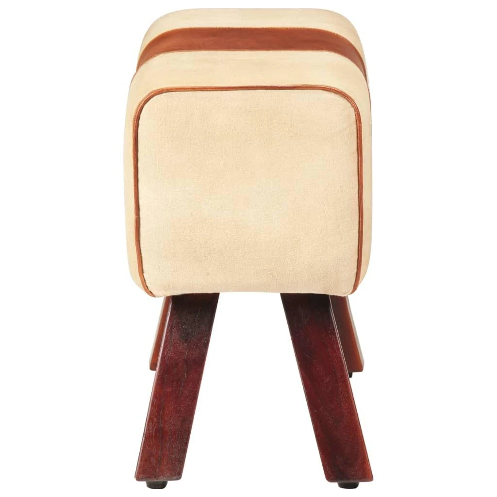 Gimnastikos arklys, rudas, 58cm, tikra oda ir mango masyvas