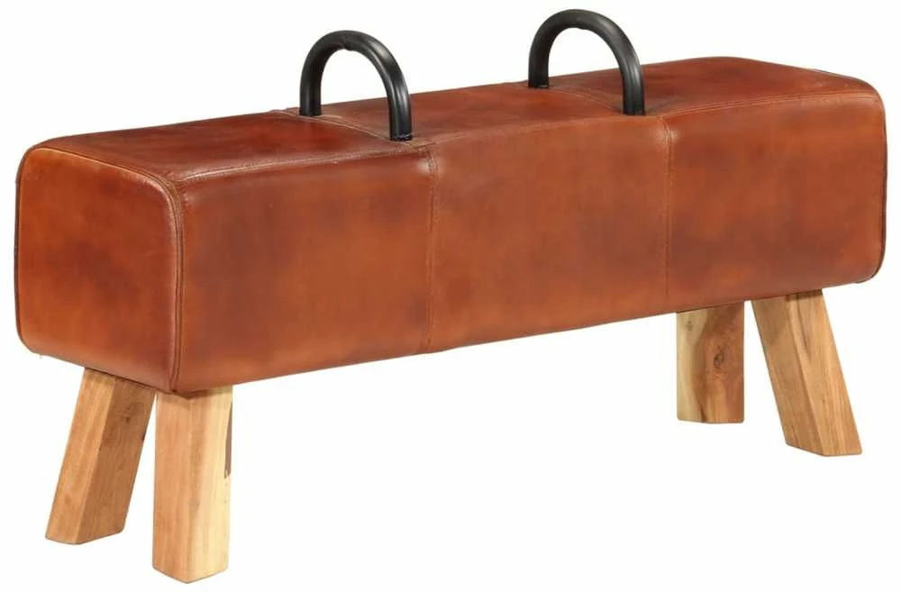 Gimnastikos arklys, rudos spalvos, 110cm, tikra oda