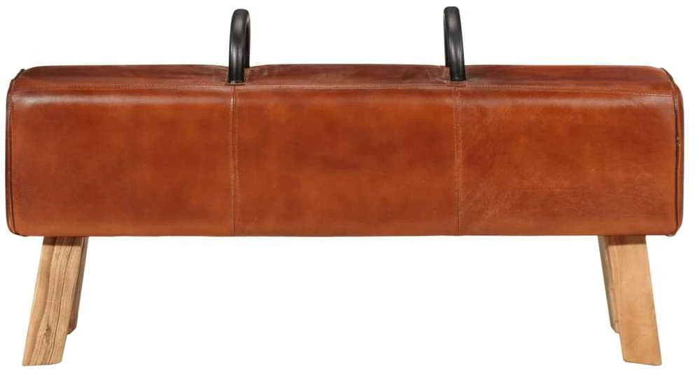 Gimnastikos arklys, rudos spalvos, 110cm, tikra oda