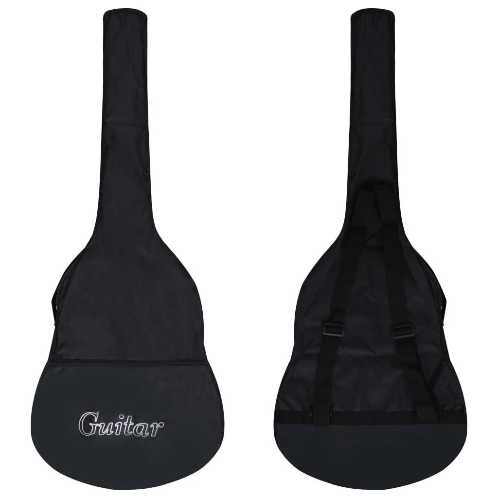 Gitaros rinkinys su ekvalaizeriu, 12 dalių, juodas, 6 stygos