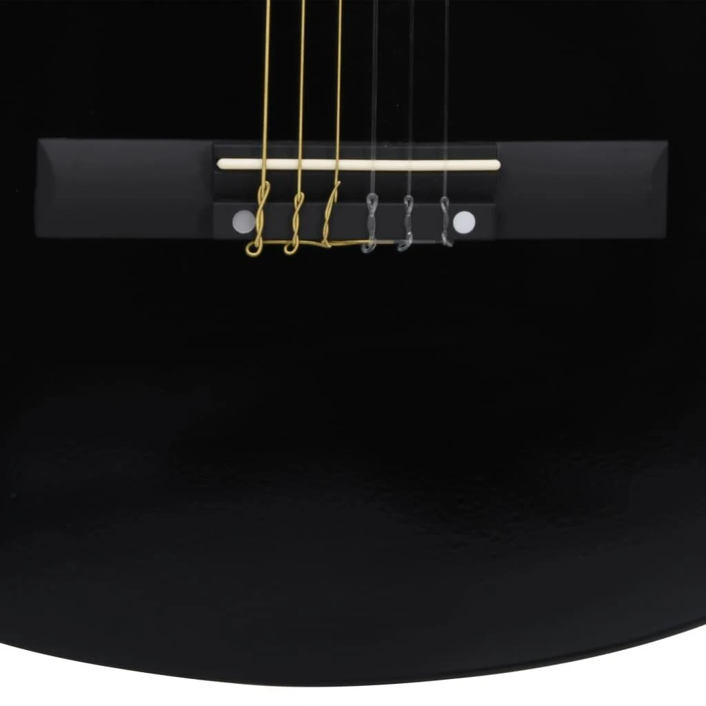 Gitaros rinkinys su ekvalaizeriu, 12 dalių, juodas, 6 stygos