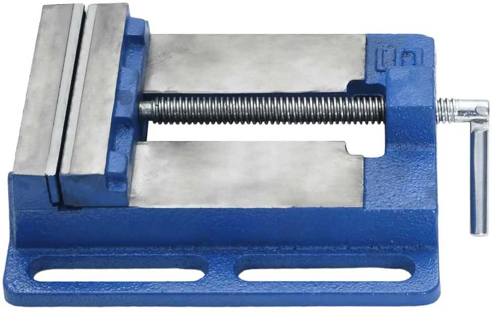 Grąžtas Gręžimo preso spaustuvas, mėlynos spalvos, 121mm, ketus