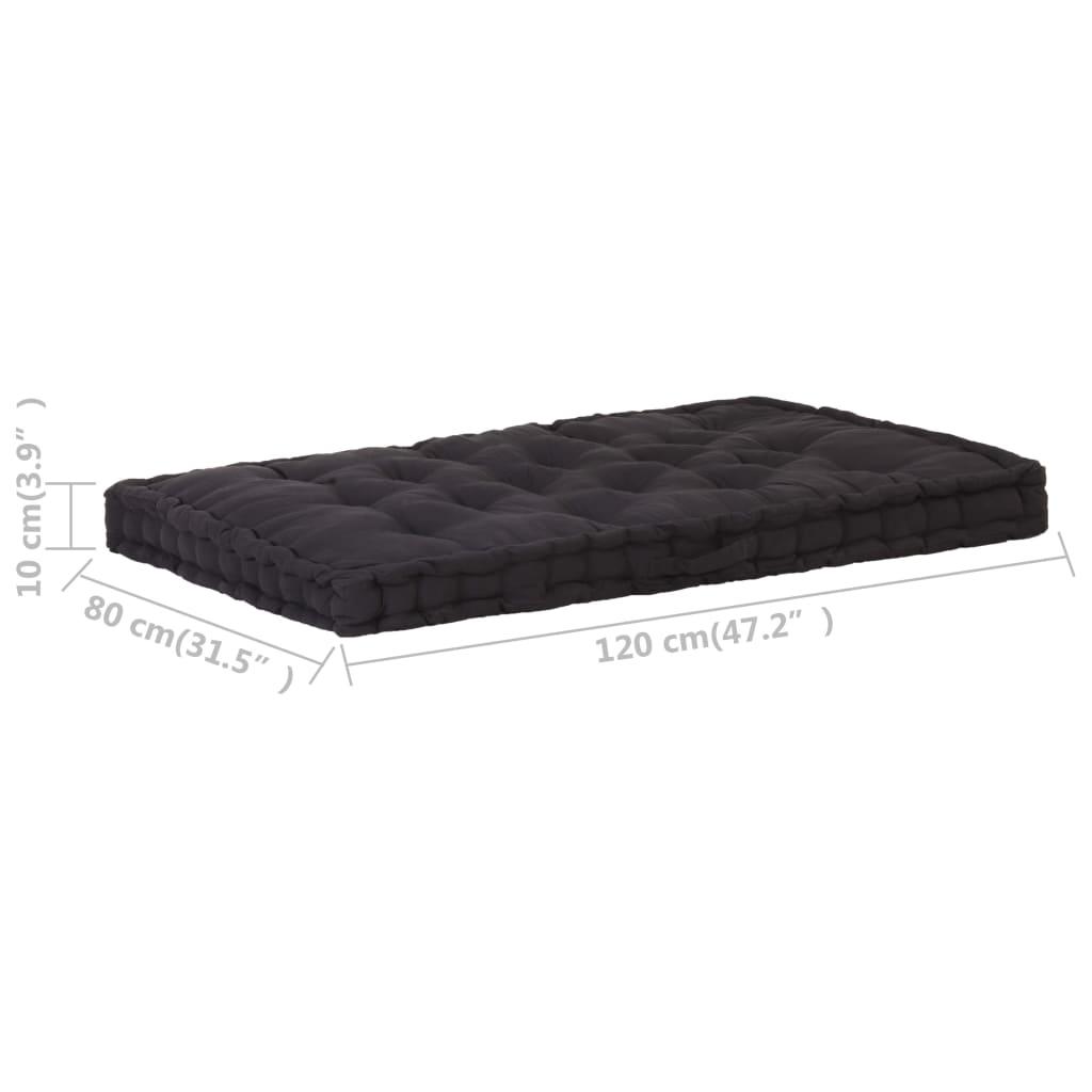 Grindų/paletės pagalvėlės, 2vnt., juodos spalvos, medvilnė