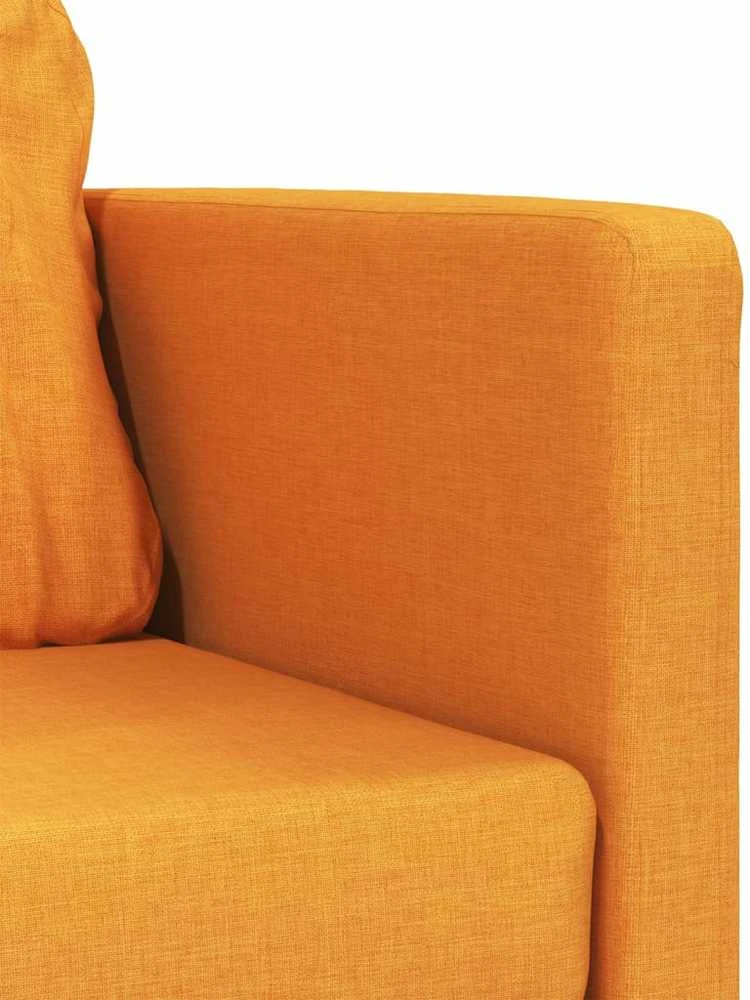 Grindų sofa-lova, 2-1, tamsiai geltona, 112x174x55cm, audinys