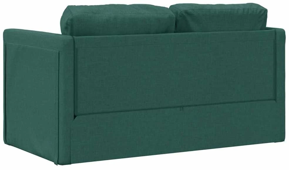 Grindų sofa-lova, 2-1, tamsiai žalia, 112x174x55cm, audinys