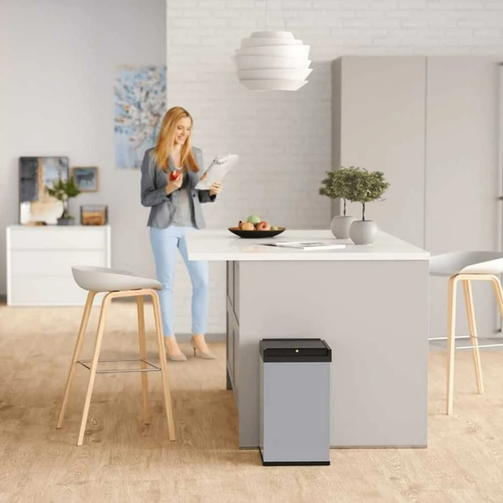 Hailo Šiukšliadėžė Big-Box Swing, sidabrinės spalvos, 35l, L dydžio