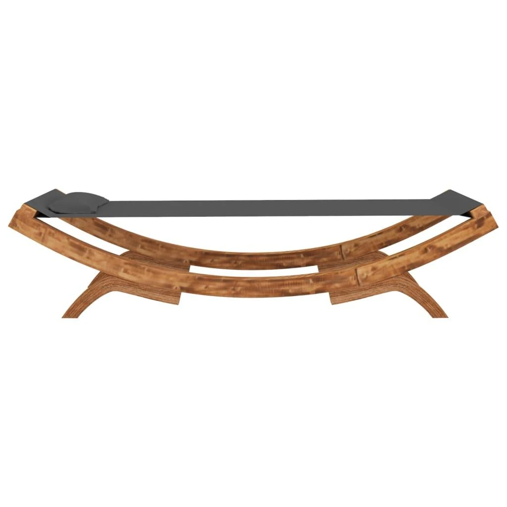 Lauko poilsio gultas, antracito, 100x188,5x44cm, mediena