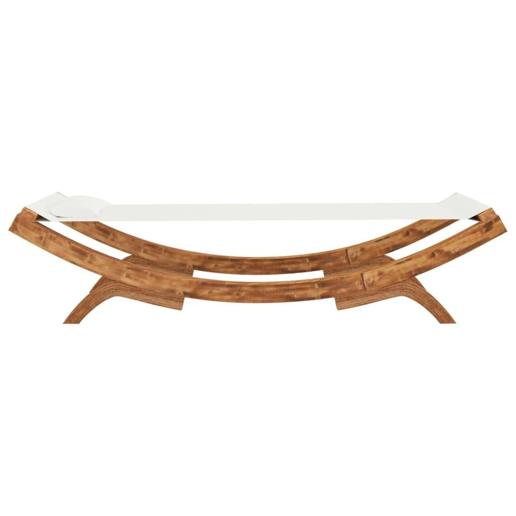 Lauko poilsio gultas, kreminis, 100x188,5x44cm, mediena