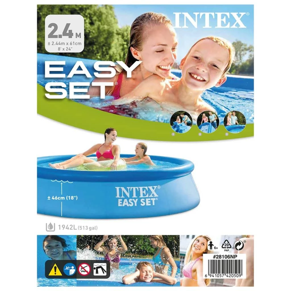 Intex Baseinas Easy Set, 244x61cm, PVC