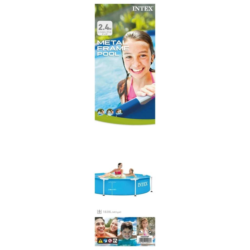 Intex Baseinas Metal Frame, 244x51cm