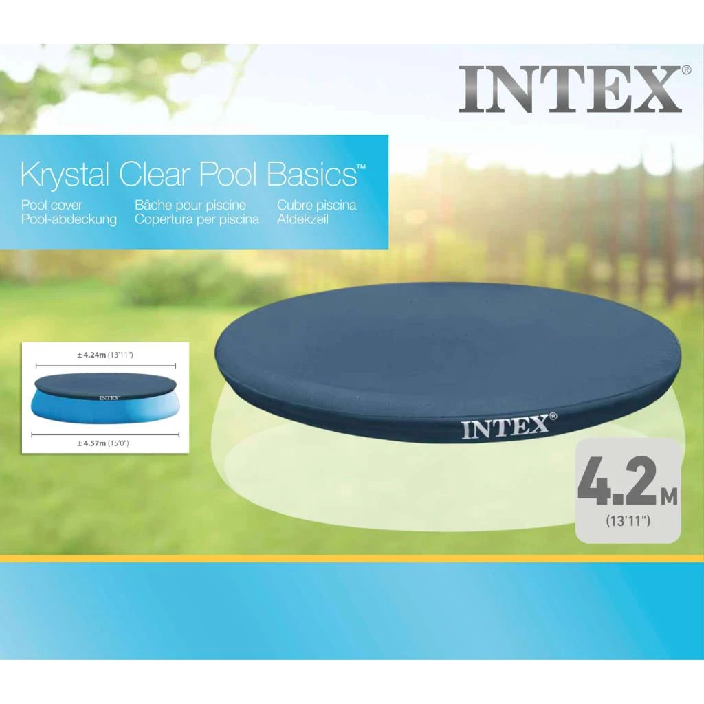 Baseino uždangalas INTEX Krystal Clear, 457 cm