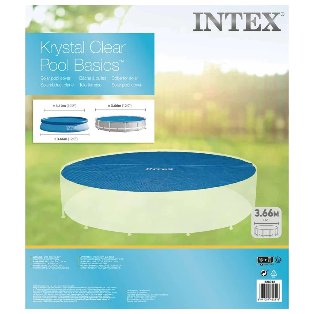 Telone Intex Baseino uždangalas, mėlynas, 348cm, polietilenas