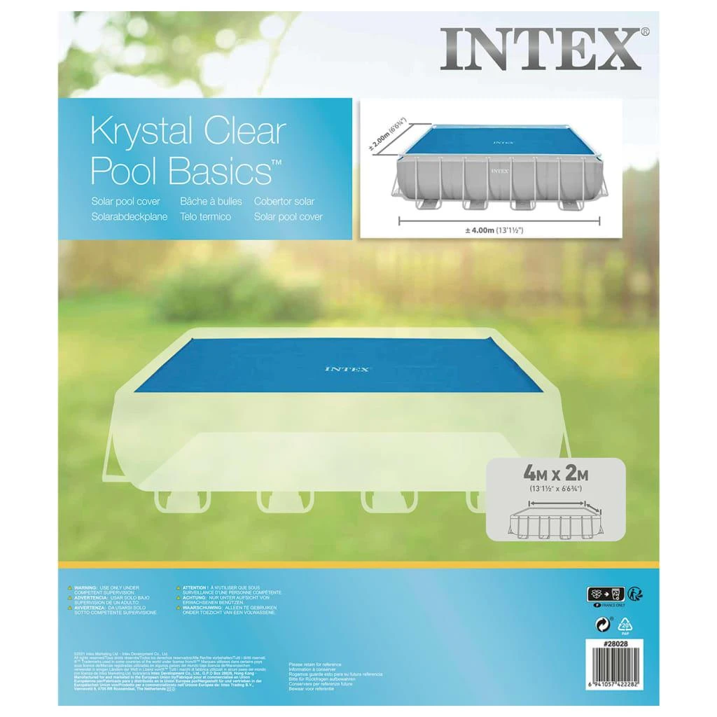 Intex Baseino uždangalas, mėlynas, 378x186cm, polietilenas