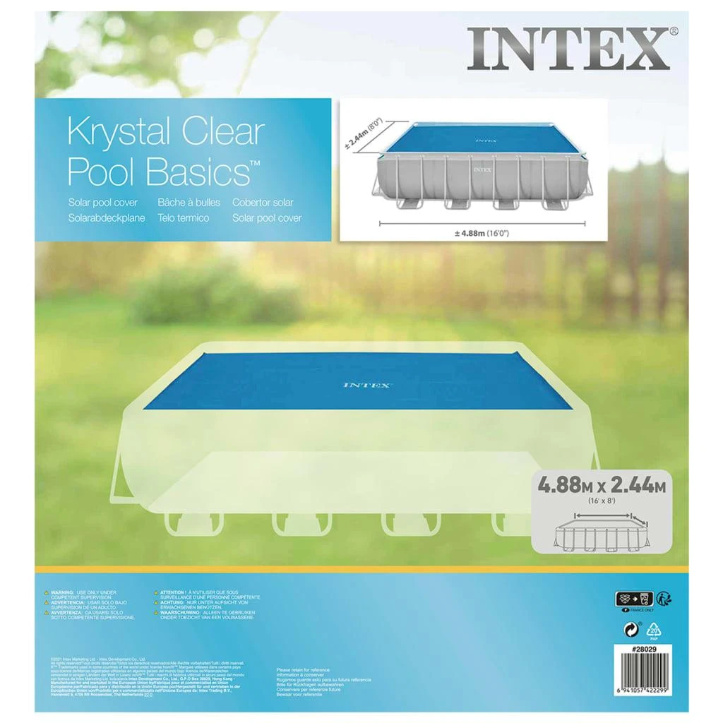Intex Baseino uždangalas, mėlynas, 476x234cm, polietilenas