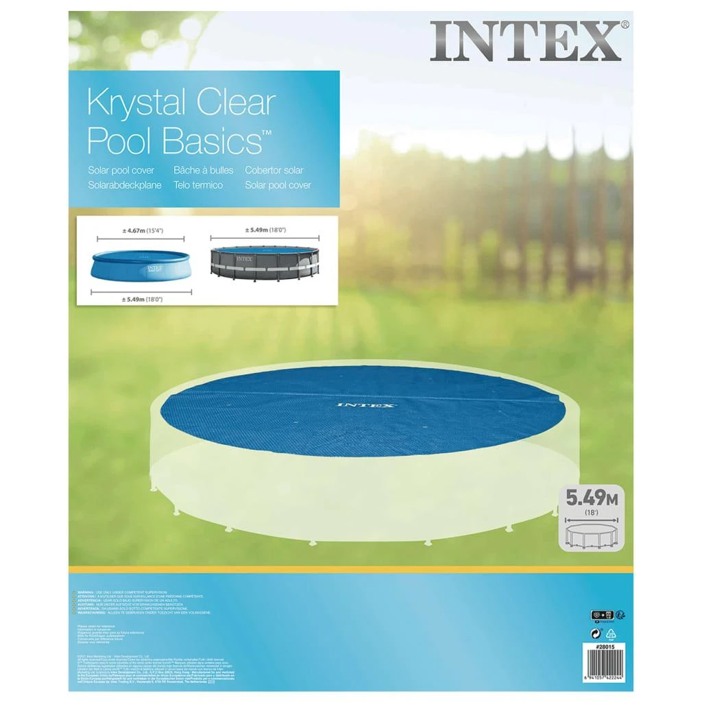 Intex Baseino uždangalas, mėlynas, 538cm, polietilenas