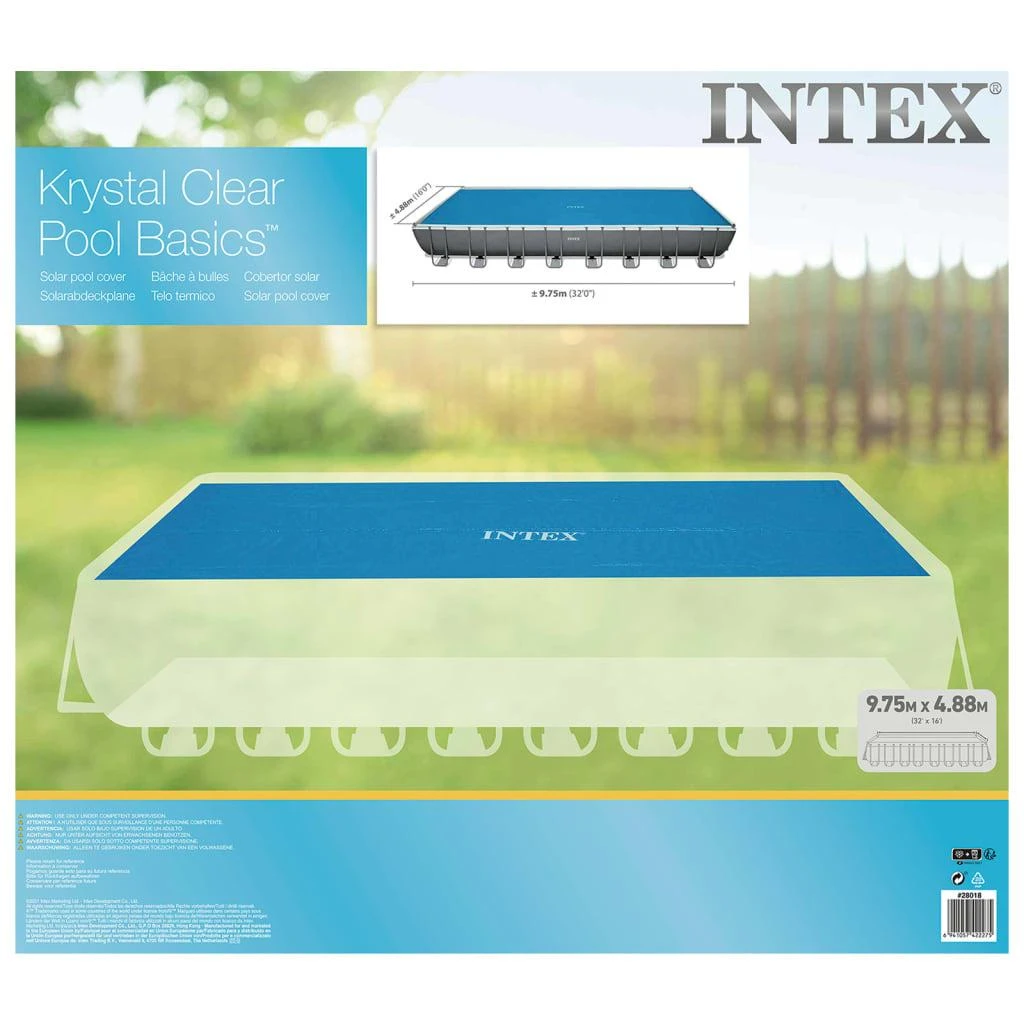 Intex Baseino uždangalas, mėlynas, 960x466cm, polietilenas