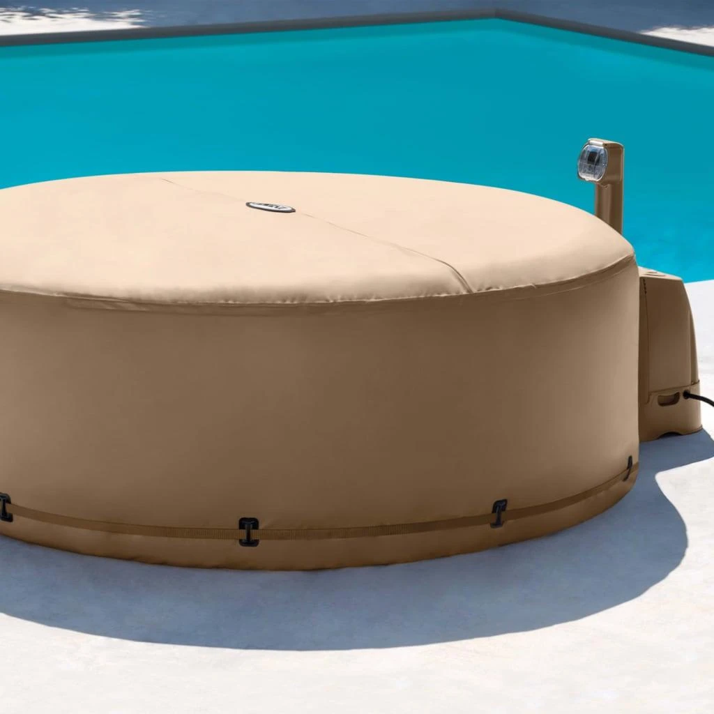 Smėlio spalvos Intex spa uždangalas su diržais