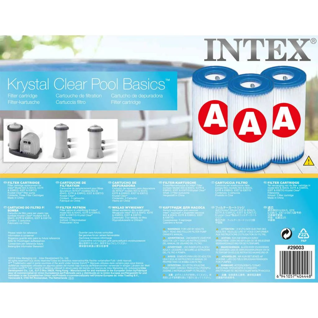 Intex Filtro kasetė, triguba, 29003