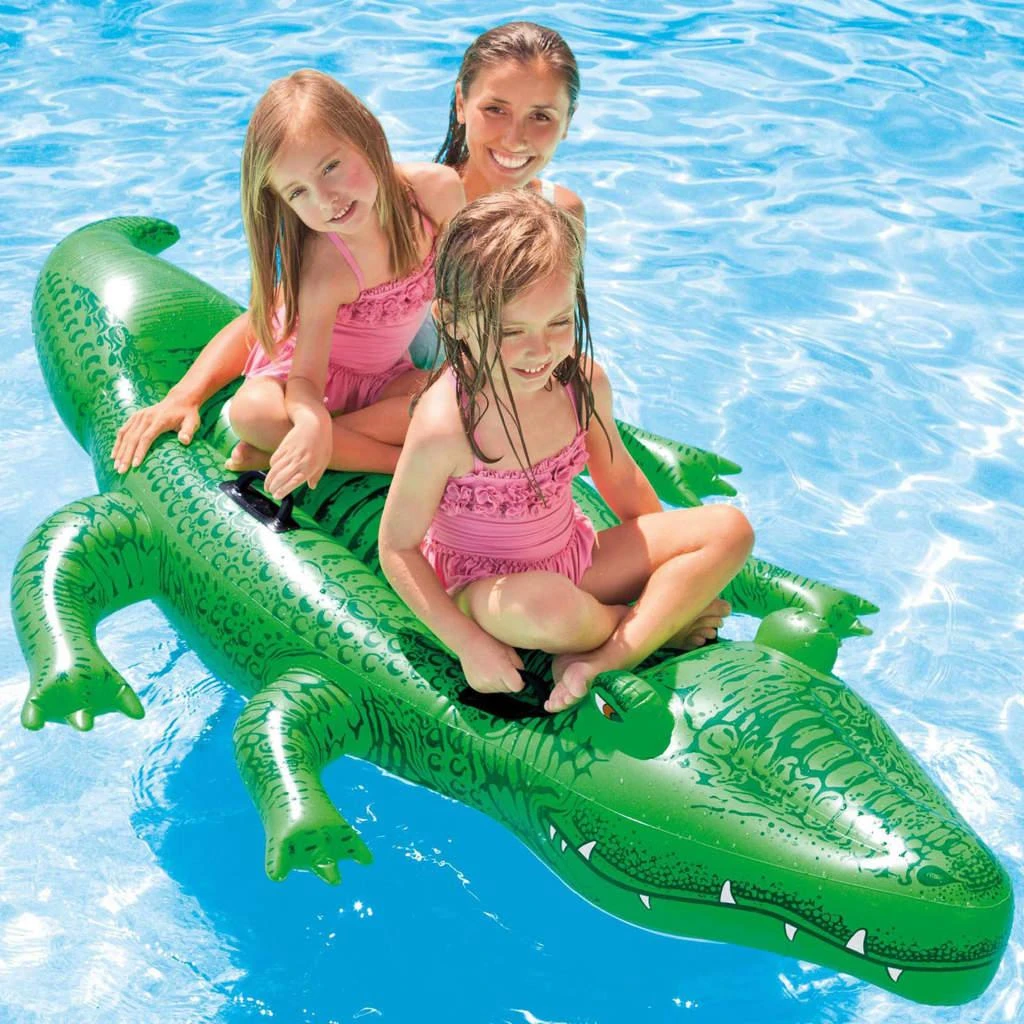 Intex Giant Gator Ride-On pripučiamas vežimėlis, 203x114 cm