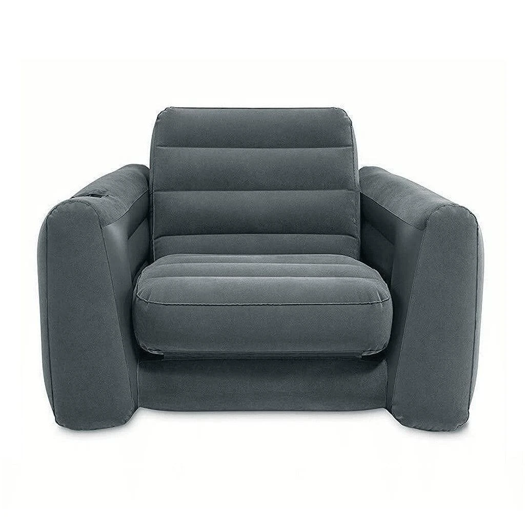 Intex Išskleidžiama sofa, tamsiai pilkos spalvos, 117x224x66cm