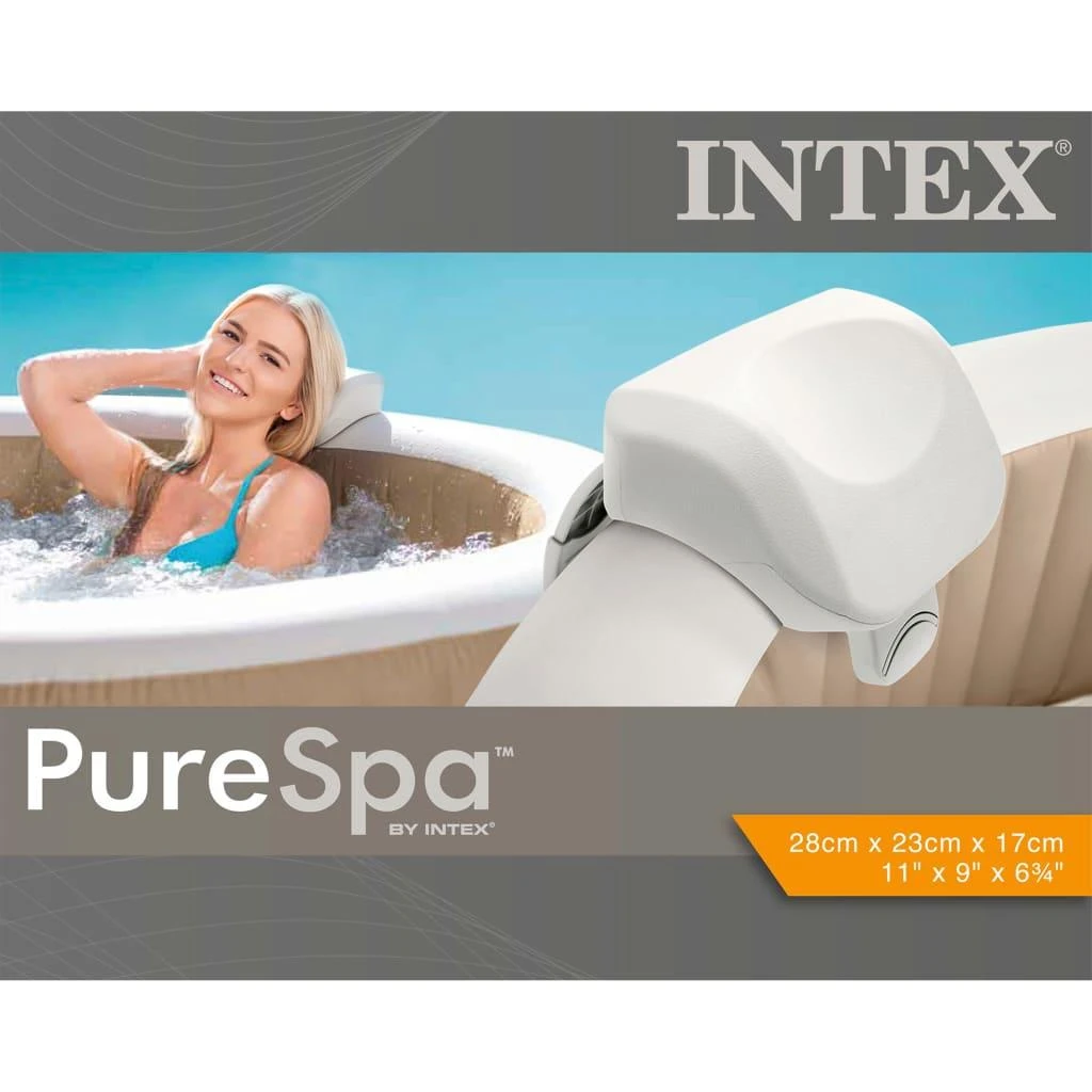 Intex Premium PureSpa Pagalvėlė galvai, balta, 28x23x17cm, porolonas