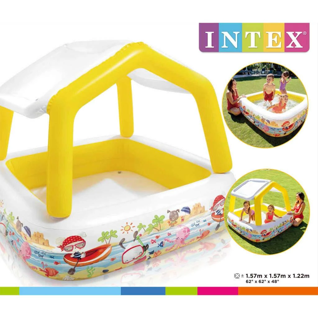 Intex Pripučiamas baseinas su stogeliu, 157x157x122cm