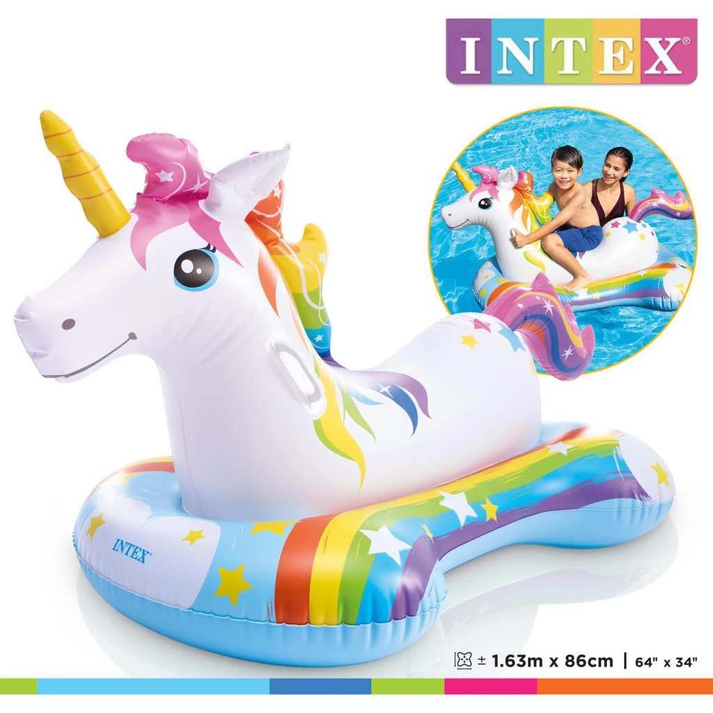 Intex Unicorn Ride-on Pripučiamas plaustas, 163x86cm