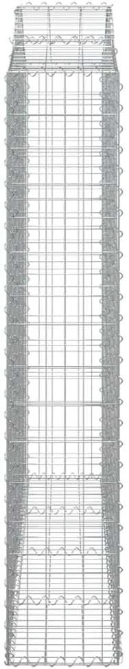 Išlenktas gabiono krepšys, 200x30x160/180 cm, geležis