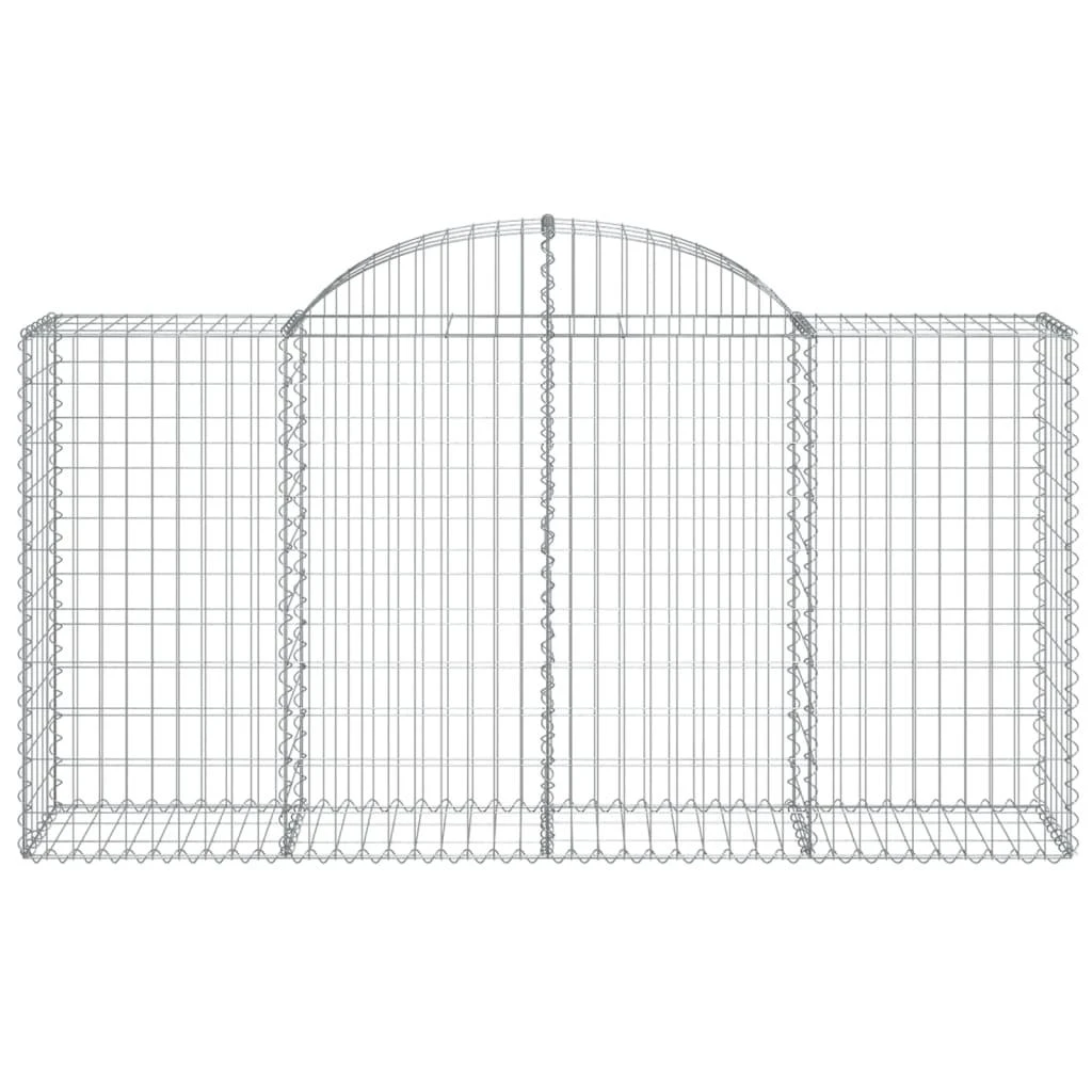 Išlenktas gabiono krepšys, 200x50x100/120 cm, geležis