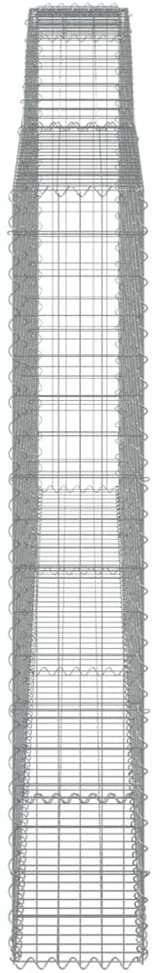 Išlenkti gabiono krepšiai, 10 vnt., 400x30x180/200cm, geležis