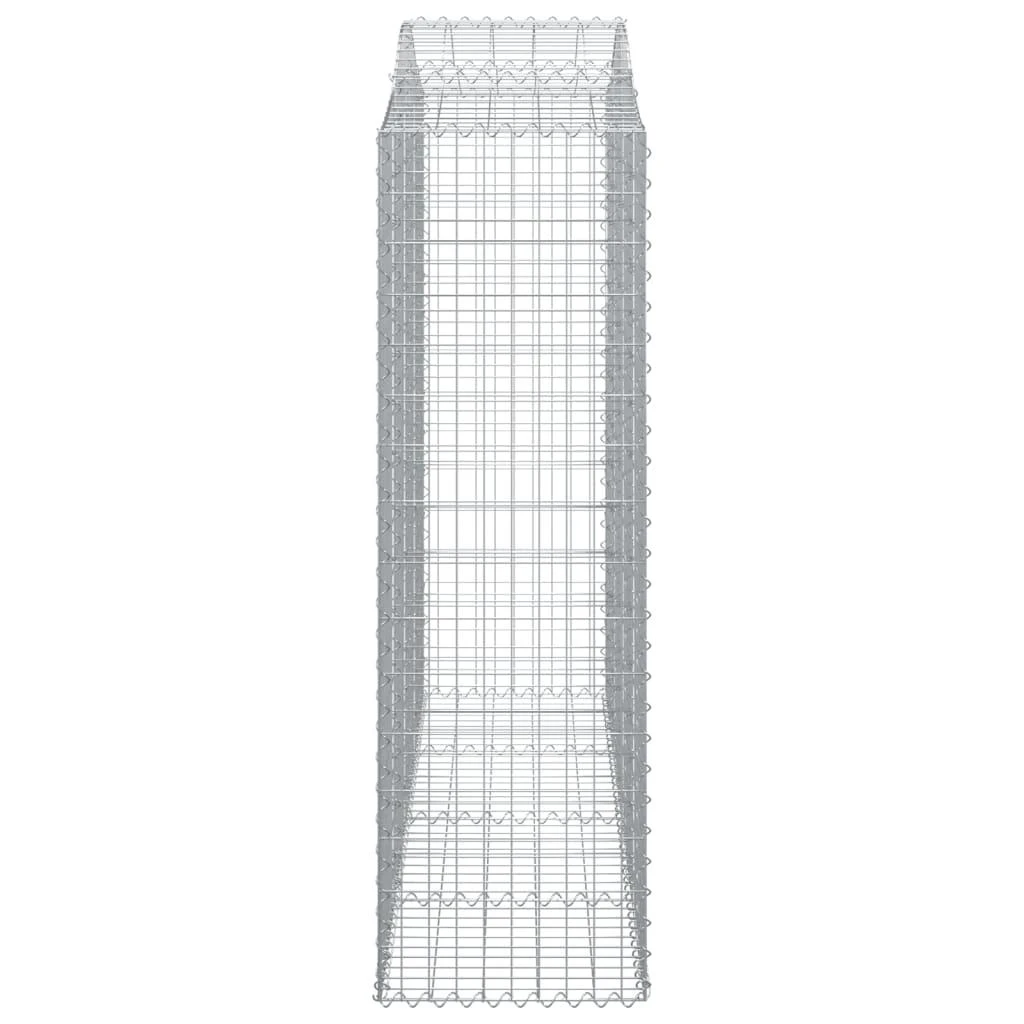 Išlenkti gabiono krepšiai, 10vnt., 200x50x160/180cm, geležis