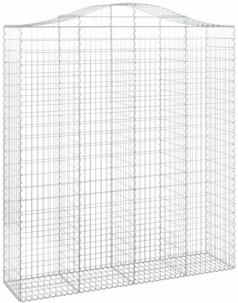 Išlenkti gabiono krepšiai, 10vnt., 200x50x220/240cm, geležis
