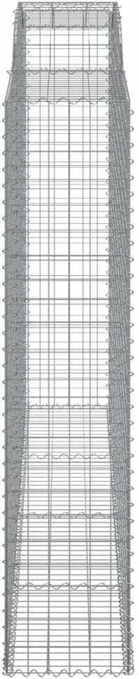 Išlenkti gabiono krepšiai, 10vnt., 300x50x220/240cm, geležis