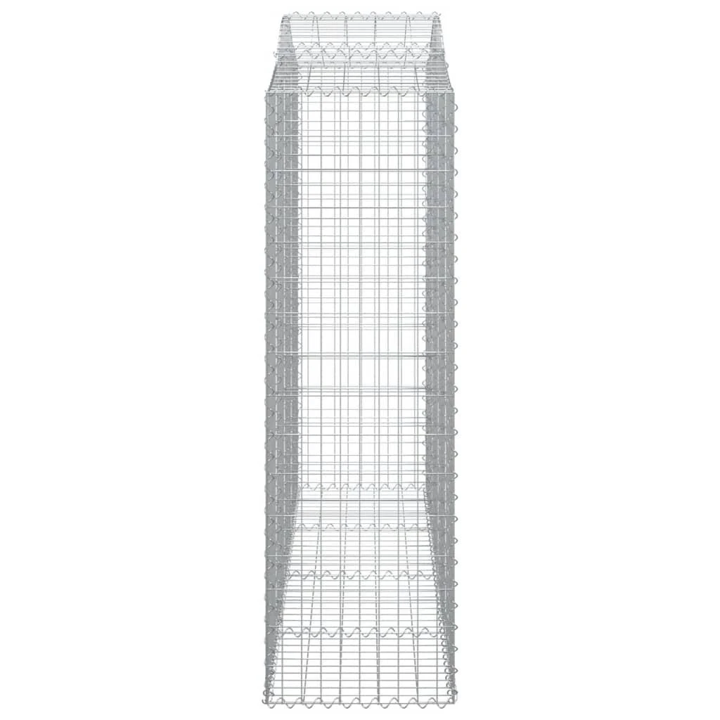 Išlenkti gabiono krepšiai, 12vnt., 200x50x160/180cm, geležis