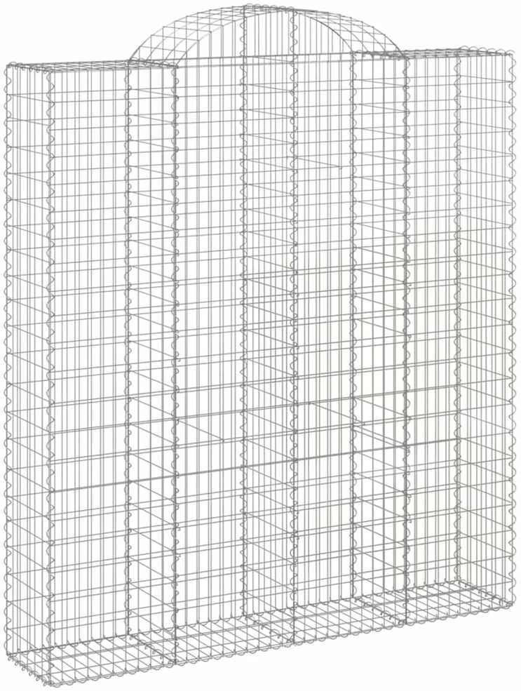 Išlenkti gabiono krepšiai, 13vnt., 200x50x220/240cm, geležis