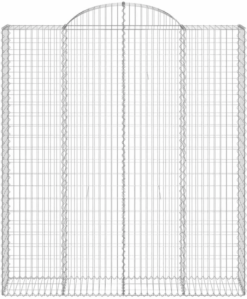 Išlenkti gabiono krepšiai, 13vnt., 200x50x220/240cm, geležis