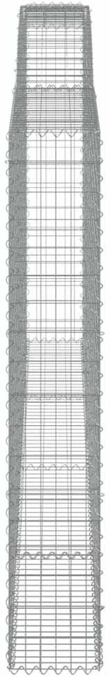Išlenkti gabiono krepšiai, 15 vnt., 400x30x180/200cm, geležis