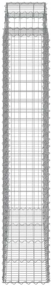 Išlenkti gabiono krepšiai, 15vnt., 200x50x220/240cm, geležis