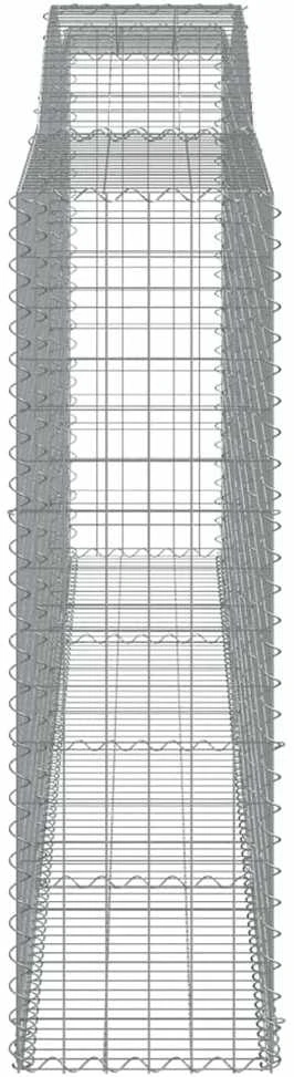 Išlenkti gabiono krepšiai, 15vnt., 400x50x160/180cm, geležis