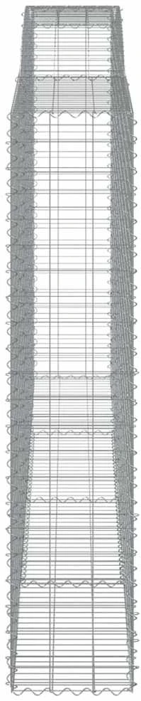Išlenkti gabiono krepšiai, 15vnt., 400x50x220/240cm, geležis