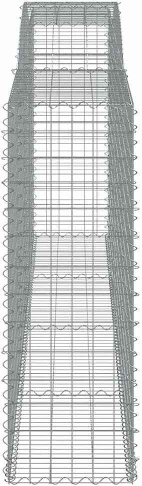 Išlenkti gabiono krepšiai, 20vnt., 400x50x140/160cm, geležis