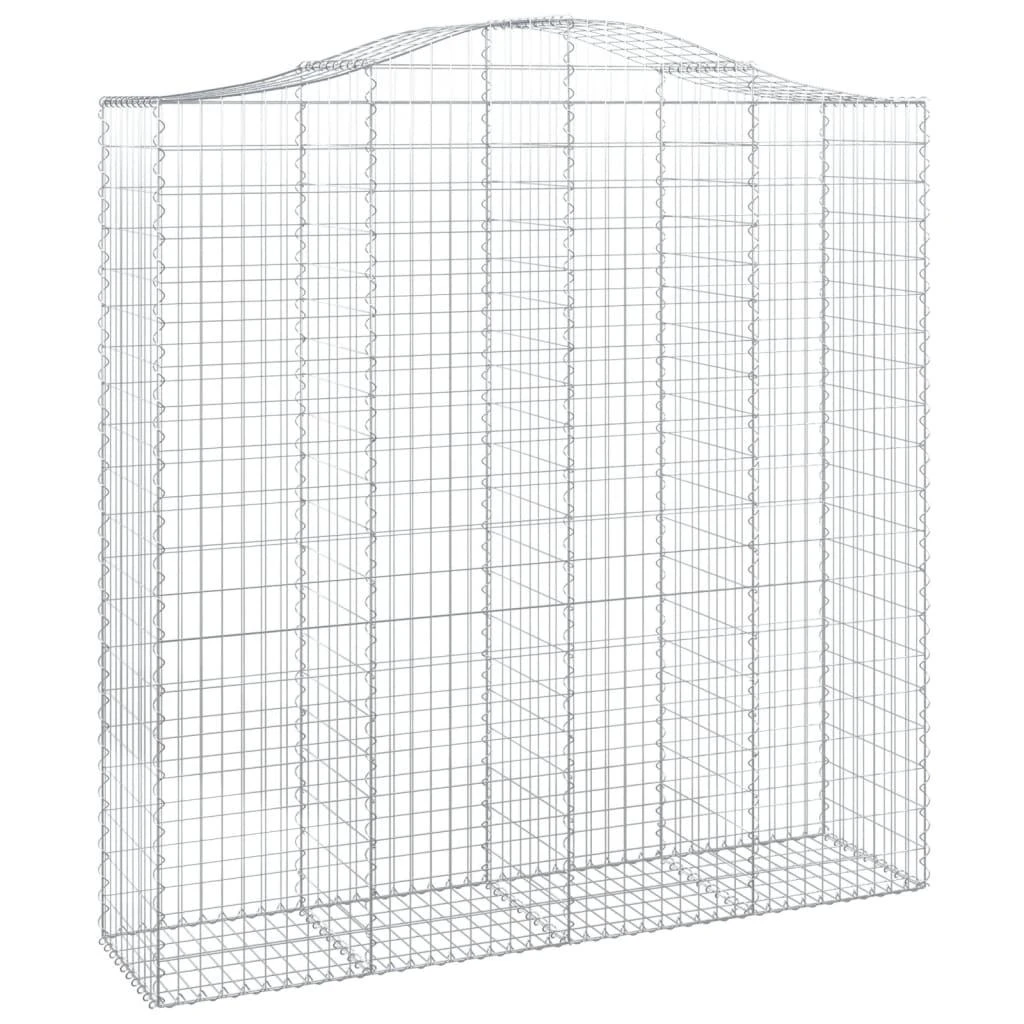 Išlenkti gabiono krepšiai, 2vnt., 200x50x200/220cm, geležis